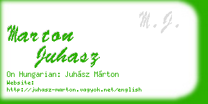 marton juhasz business card