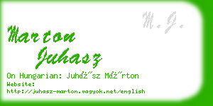 marton juhasz business card